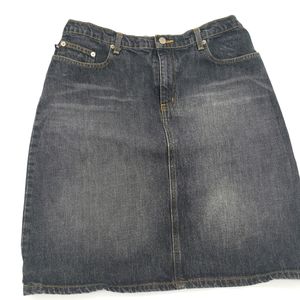 Women's Ralph Lauren Denim Knee Jean Skirt Size 12